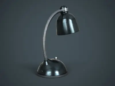 Old table lamp Low-poly 3D model