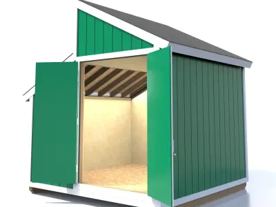 Shed-02 shed plans 3D model