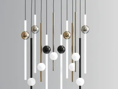 Modern Ceiling Chandelier Pendant Collection 3D model
