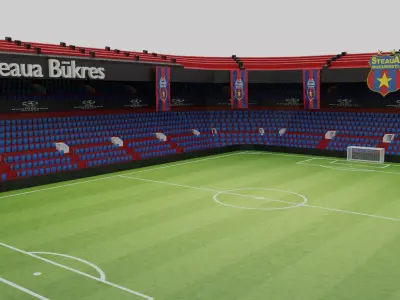 Steaua Bukres Football Stadium 3D model