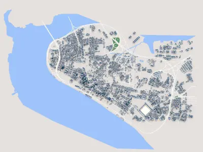 Lagos City Nigeria 3D model