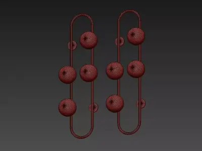 Nordic Creative Glass Ball Wall Lamp 3D model