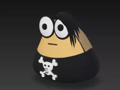 figura chistosa emo para llavero  3D print model