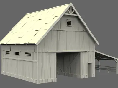 Barn 01 3D model