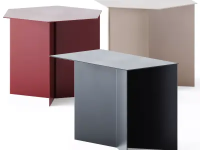 Coffee Tables Slit Hexagon and Oblong by Hay 3D model