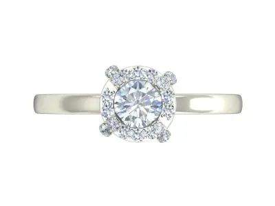 Women Wedding Engagement Ring 3D print model 2