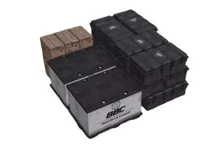 Military Storage Container and  Crate 3D Model 3D model