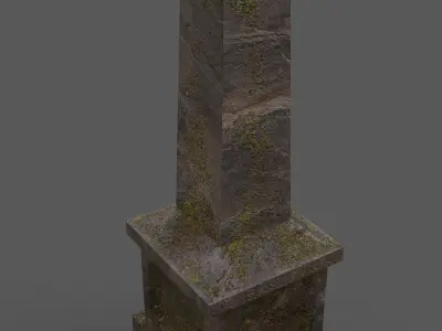 Tombstone Collection stone cross Low-poly 3D model