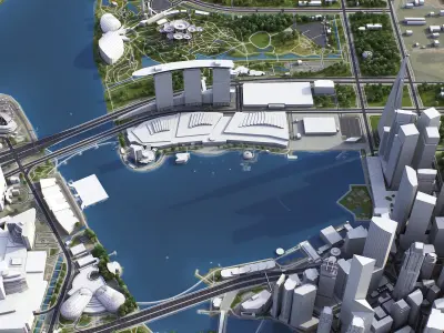 Singapore - Johor Bahru 3D Model Pack