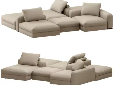 Modular Boucle  Sectional Sofa Set 3D model