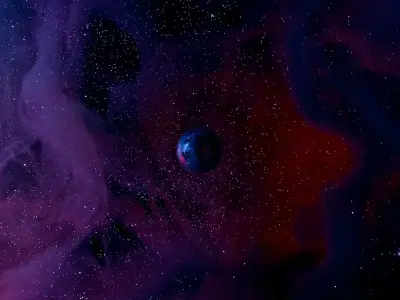Celestial Rift Nebula HDRI 12k 360 degree 3D model