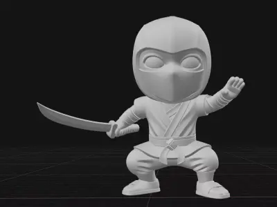 chibi ninja 3D print model