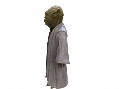 Yoda in-game Low-poly 3D model