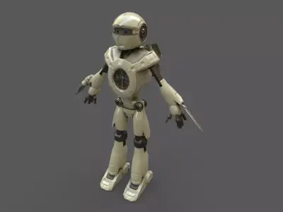Robot Low-poly 3D model 17