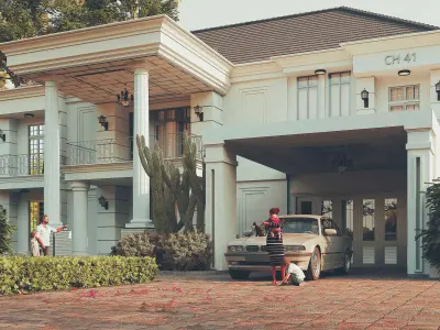 CH 41 VILLA SKETCHUP VRAY RENDER REFERENCE FILE 3D model