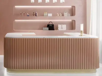 Modern Brass Cylinder Table Lamp Low-poly 3D model