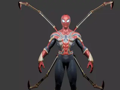 Spider man Homecoming suit rigged 3D model