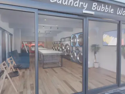 Coin-operated laundromat 3D model