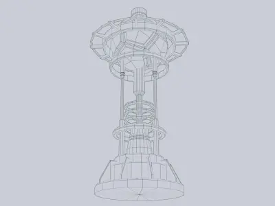 Nuclear reactor Low-poly 3D model buy
