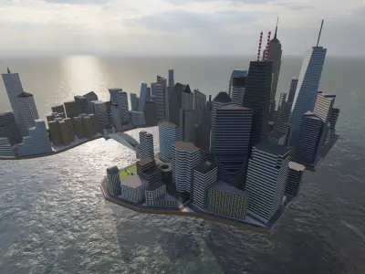 modern city- urban 3D model