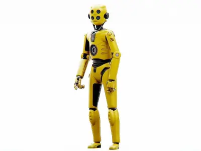 PROTOCOL DROID C-6 DS  RIGGED 3D model