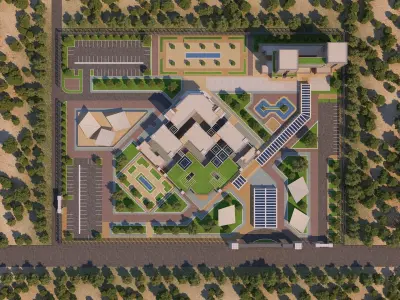 0145 - Research Center Architecture Project-2D Drawings-3D Files 3D model