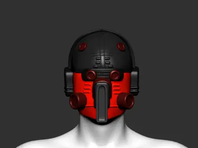 helmet high poly sculpt 3d printable  3D model 127