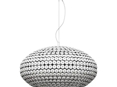 Crystal Oval chandelier made of crystal 3D model
