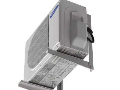 Samsung air conditioner outdoor unit Low-poly 3D model