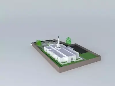 LDS, Temple Villahermosa, Tabasco, Mexico. Templo Mormon, 85 ... Free 3D model