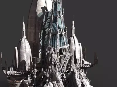 Austrian Fantasy Fortress structure 1  3D model