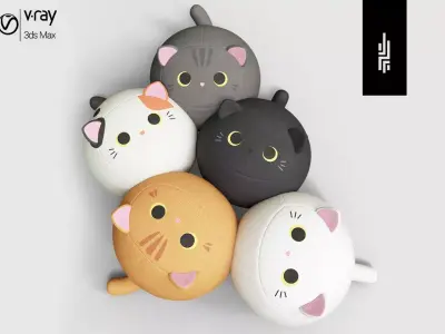 The five Michis Low-poly 3D model