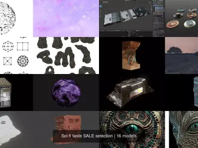 Sci-fi taste SALE selection 3D Model Pack