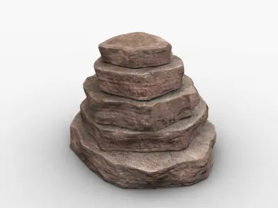 Floor Stones Low-poly 3D model