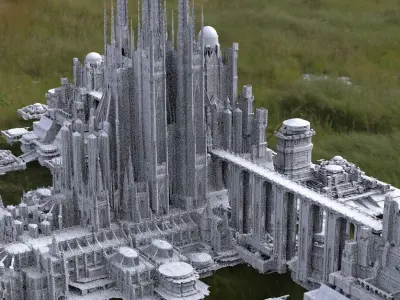 Emperors Palace fantasy architecture huge city 3D 3D model