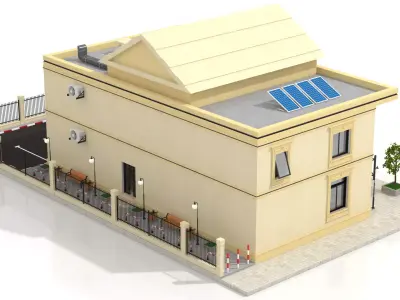 Bank Office Low-poly 3D model