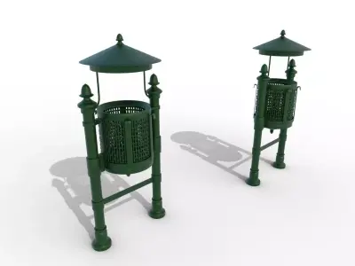 Old trash can for old streets 3d Free 3D model