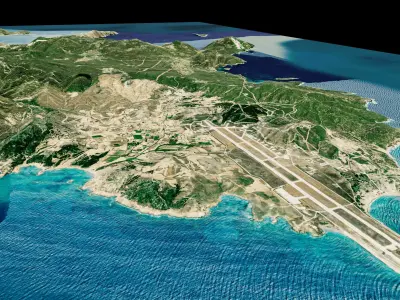 skyros island full 3d model terrain 3D model