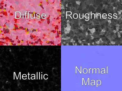 Lonicera Pink Botanical Representation model pack Low-poly 3D model