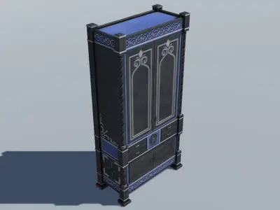 Bedroom Set E bed Low-poly 3D model