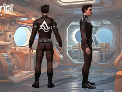 Argo Sci-fi Series Crewman 2 Low-poly 3D model
