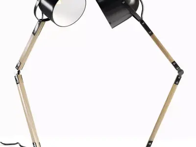 avery floor lamp matte gray Low-poly 3D model