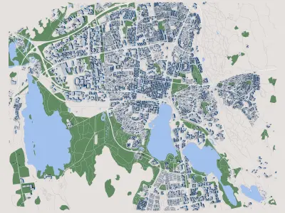 Vaxjo City Sweden 3D model