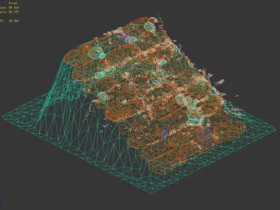 New Village - stone steps 02 3D model