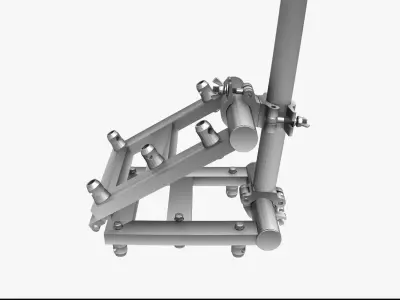 Square Truss Corner Junction 36 Free 3D model