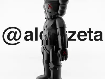 Kaws Stormtrooper Textured 3D model