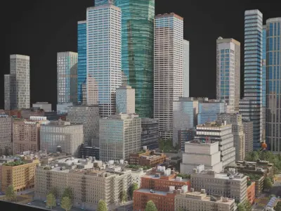 Realistic City S5 MAYA Low-poly 3D model