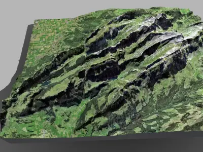 9 Mountain landscapes Alps 3D Model Pack