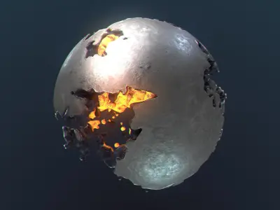 Antimatter Particle PBR Low-poly 3D model