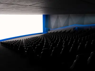 Modern High Tech Cinema Movie Theater 3D model